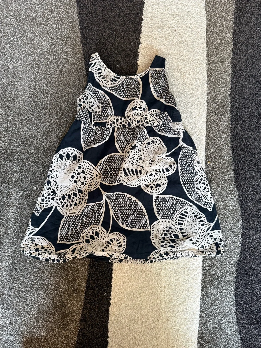 Y2K old navy black floral print dress